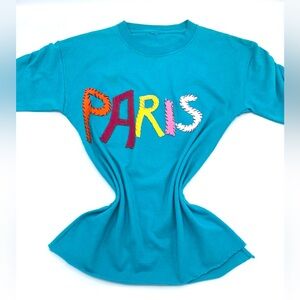 Blue Paris Graphic T-Shirt